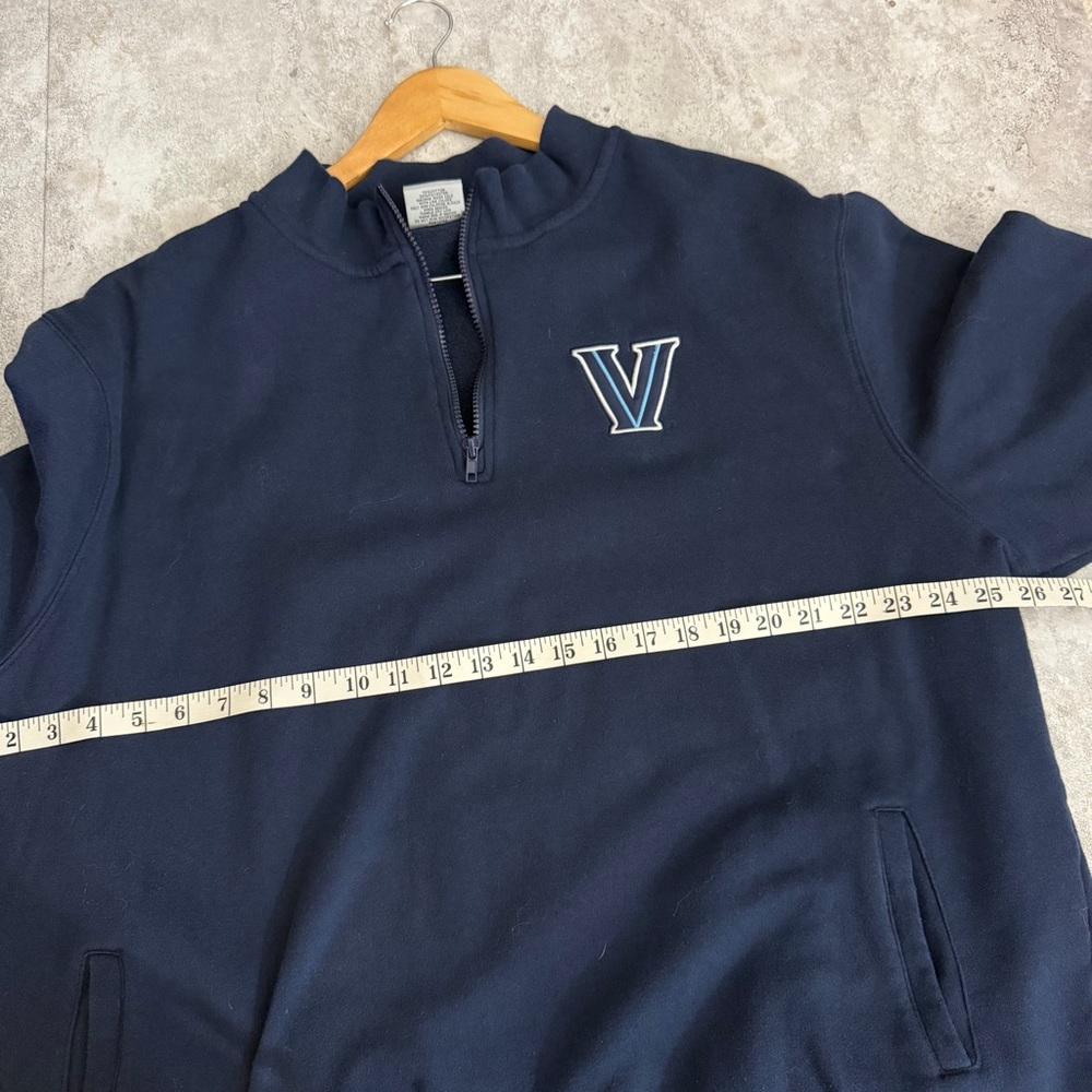 Vintage Y2K Villanova Quarter Zip Sweater 3XL‎ Collegiate Athletic - Picture 7 of 7